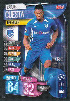 Carlos Cuesta KRC Genk 2019/20 Topps Match Attax CL #GEN4